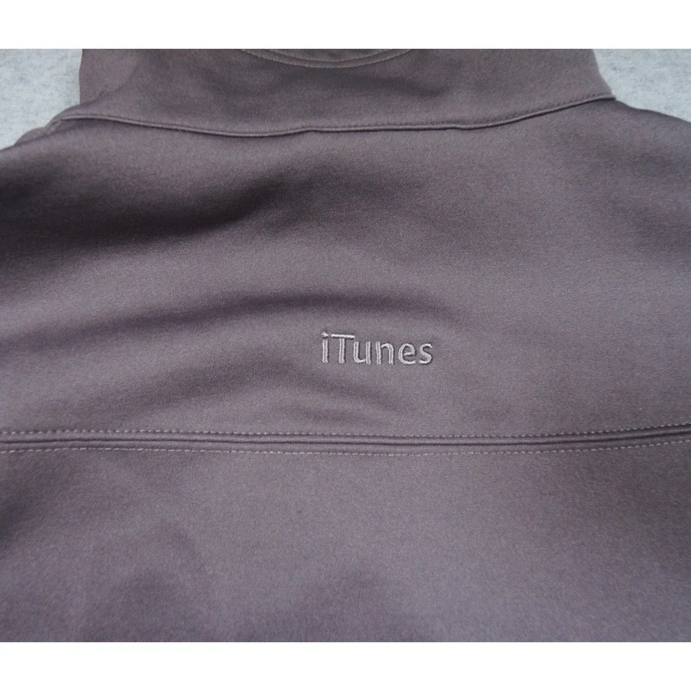 Apple Employee Jacket Mens 2XL XXL Gray Full Zip Fleece Adult Casual Technology